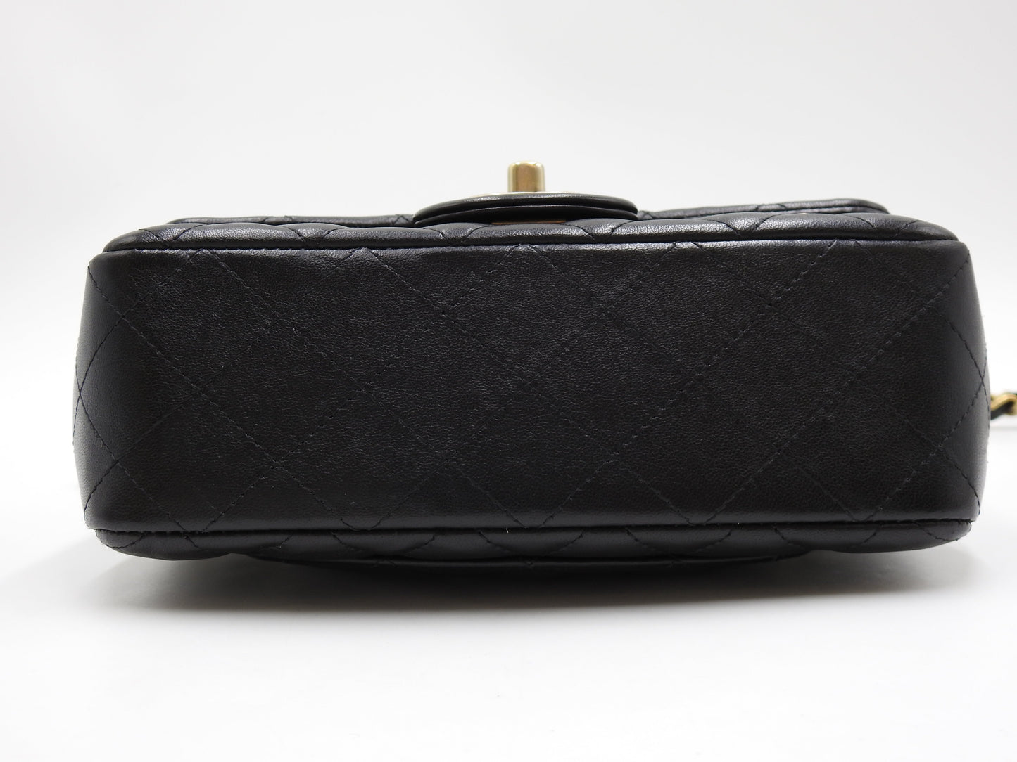 CHANEL Matelasse Mini Rectangular Flap Chain Shoulder Bag Lambskin Black