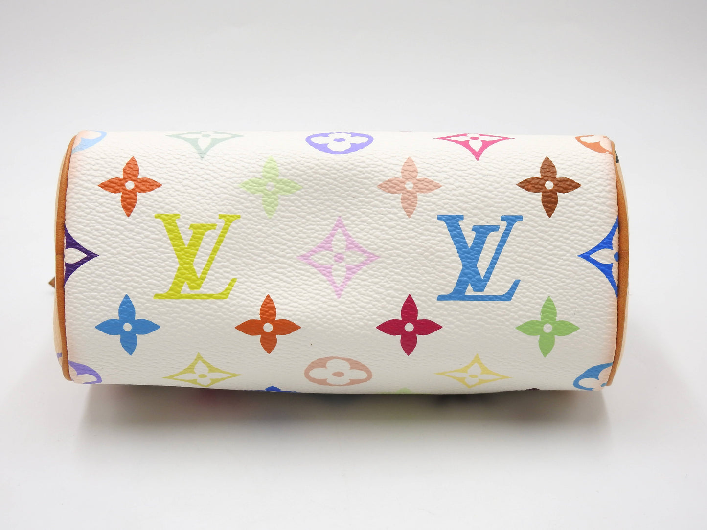 LOUIS VUITTON Monogram Mini Speedy Hand Bag Multicolor Bron White M92645