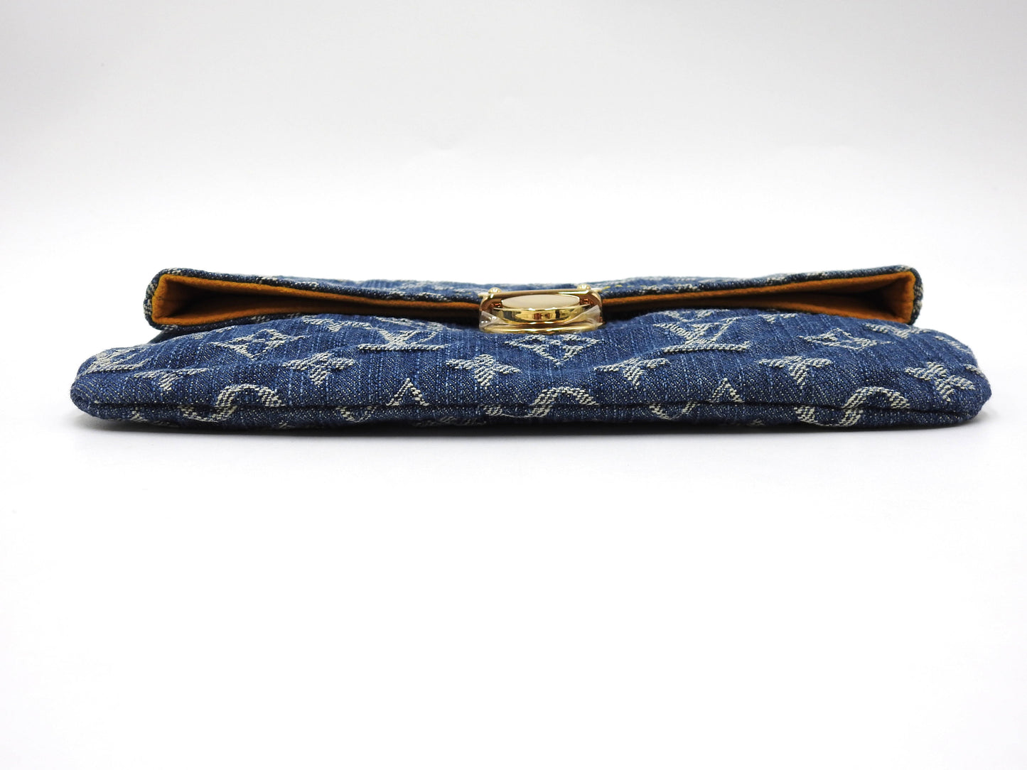 LOUIS VUITTON Monogram Denim Pochette Pratt Clutch Second Bag M95007