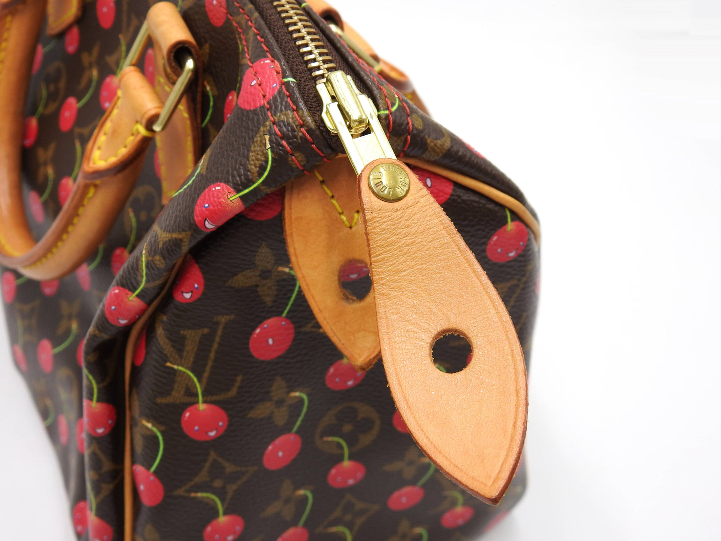 LOUIS VUITTON Monogram Cherry Speedy 25 Hand Bag Boston Bag Canvas M95009