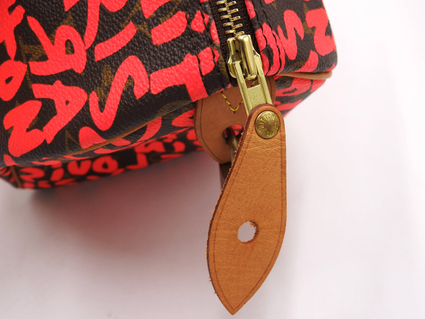 LOUIS VUITTON Monogram Graffiti Speedy 30 Hand Bag Boston Bag M93704 Pink