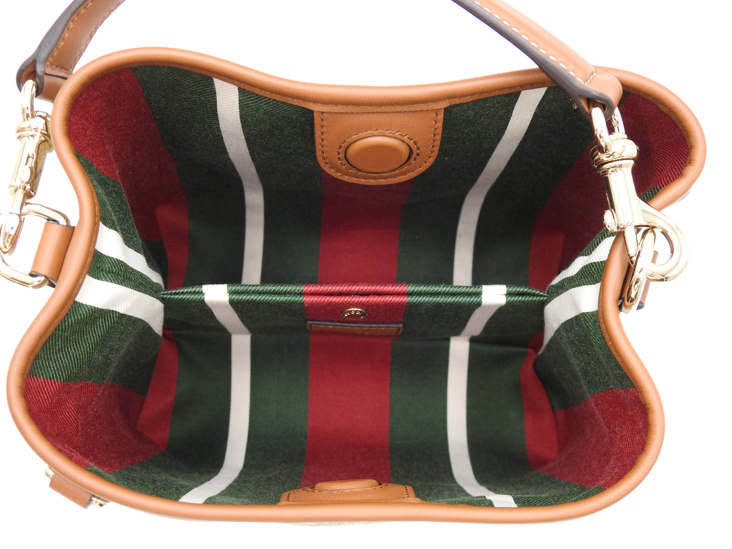 GUCCI GG Emblem Supreme Small Bucket Bag 2way Shoulder Bag Brown 815118