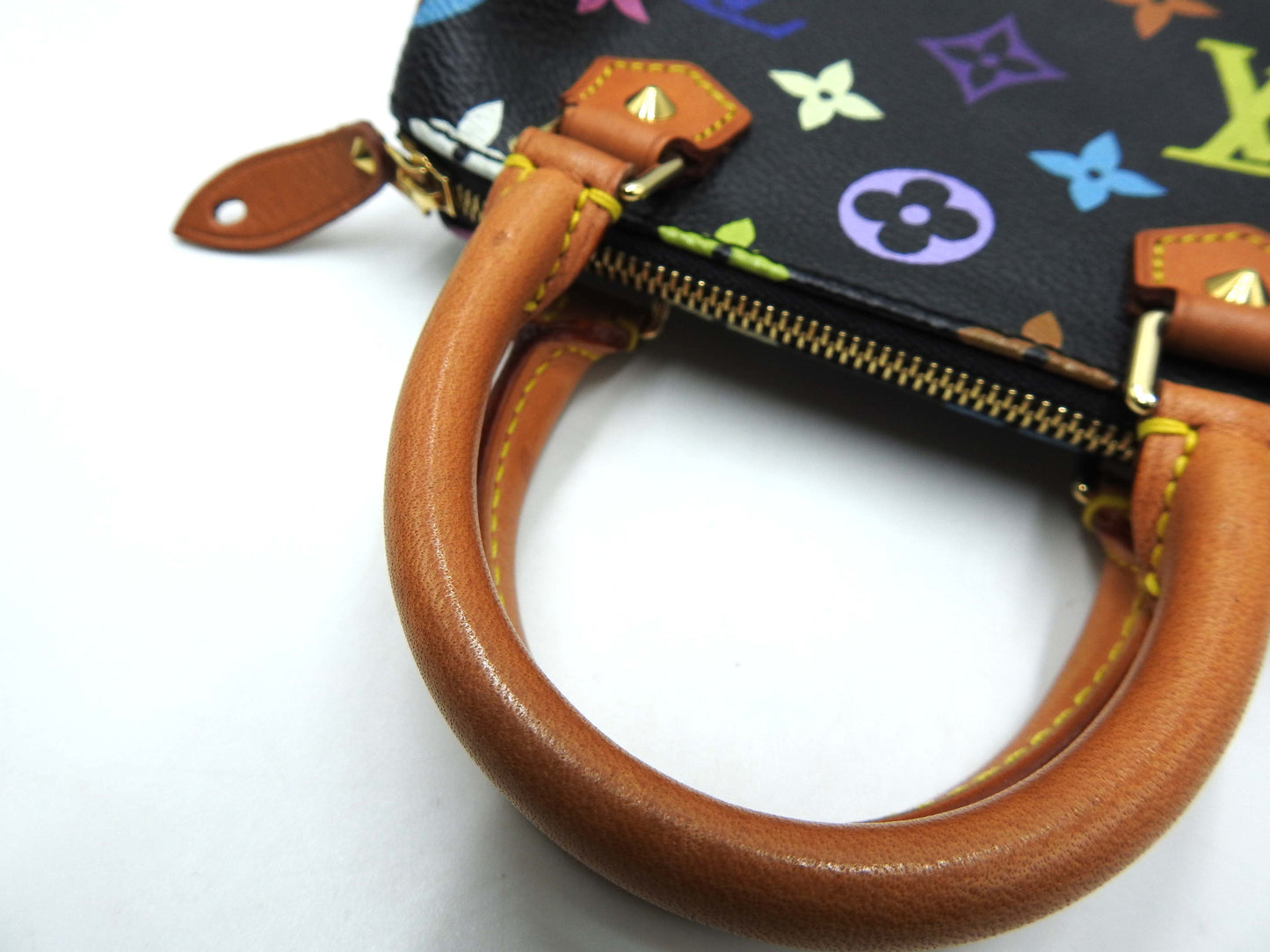 LOUIS VUITTON Monogram Mini Speedy Hand Bag Multicolor Noir M92644