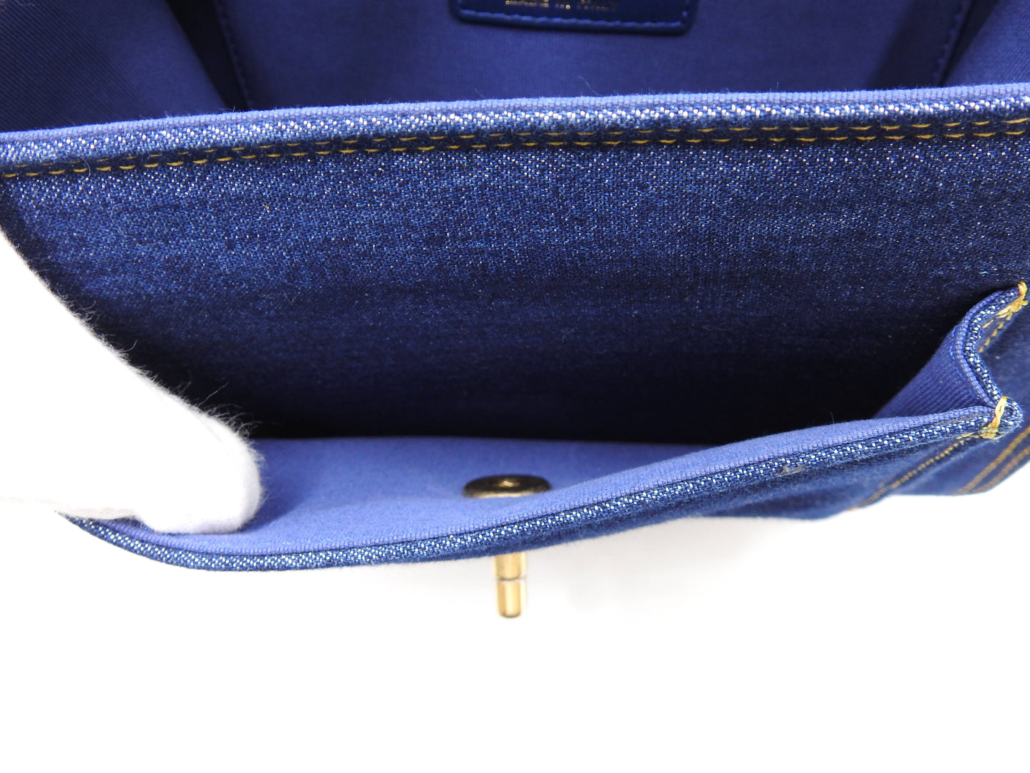 CHANEL Matelasse Double You Flap 2way Chain Shoulder Hand Bag Denim AS4051