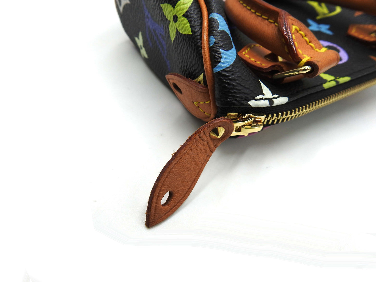 LOUIS VUITTON Monogram Mini Speedy Hand Bag Multicolor Noir M92644