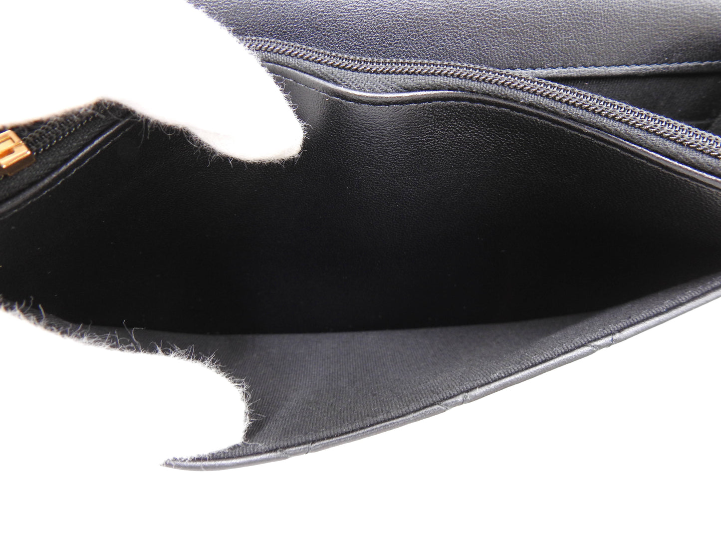 CHANEL CC Matelasse Casino Wallet On Chain Shoulder Bag Lambskin Black