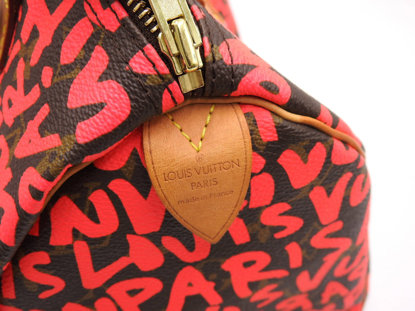 LOUIS VUITTON Monogram Graffiti Speedy 30 Hand Bag Boston Bag M93704 Pink