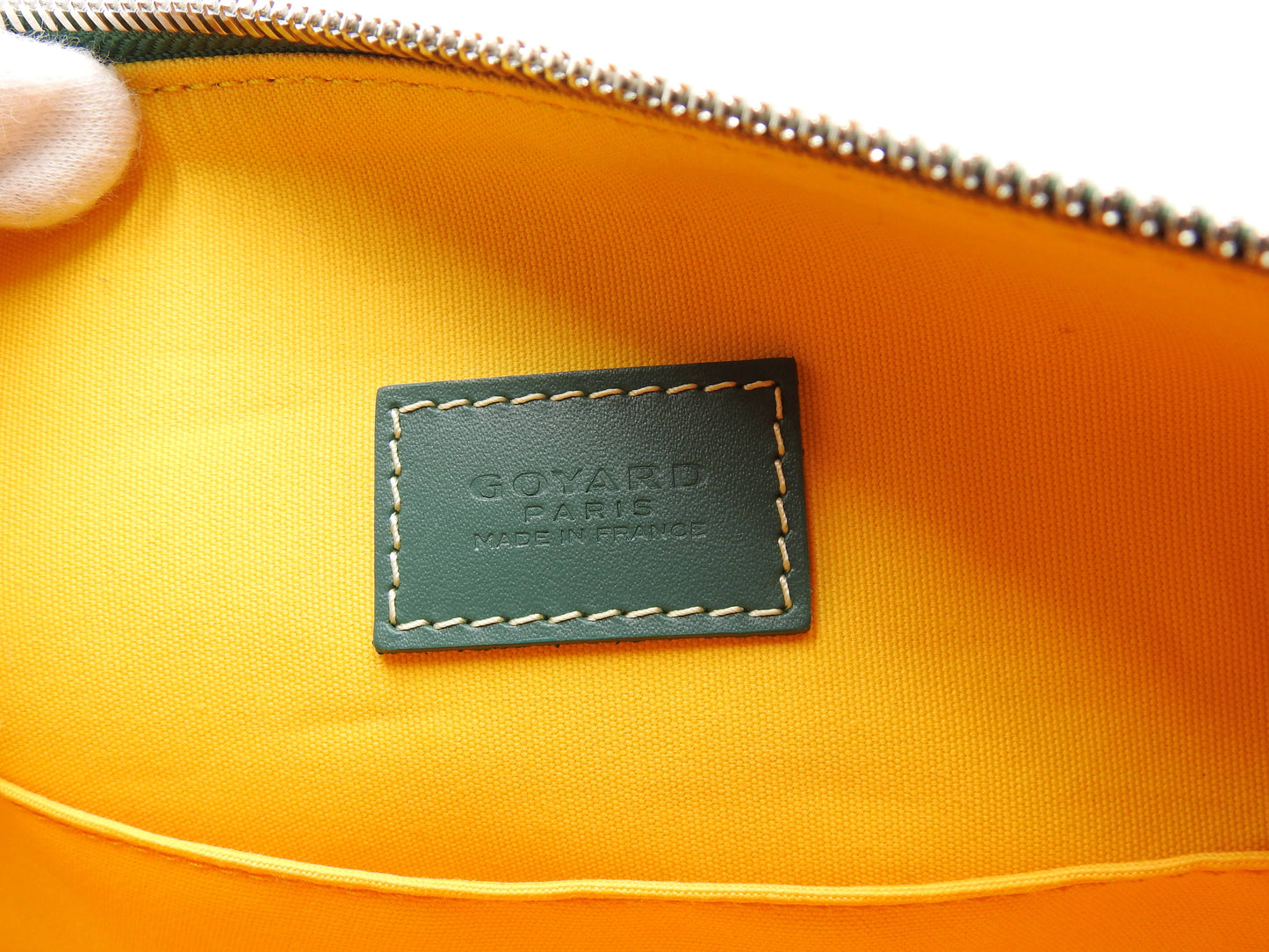 GOYARD AMA BOIENG 25 Toiletry Pouch Clutch Bag PVC Leather Green