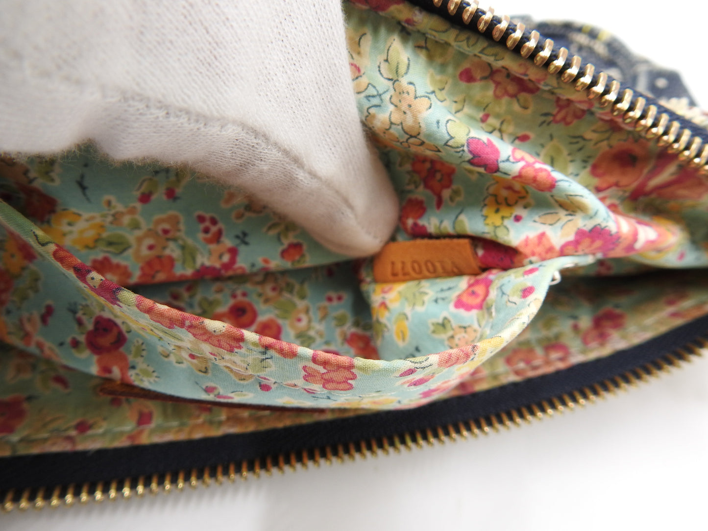 LOUIS VUITTON Pouchy Monogram Denim Patchwork Shoulder Bag M95382