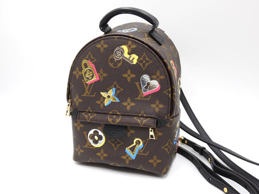 LOUIS VUITTON Love Lock Monogram Palm Springs Backpack Bag Mini M44367