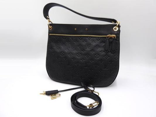 LOUIS VUITTON Spontini 2way Shoulder Bag Monogram Empreinte Black M42819