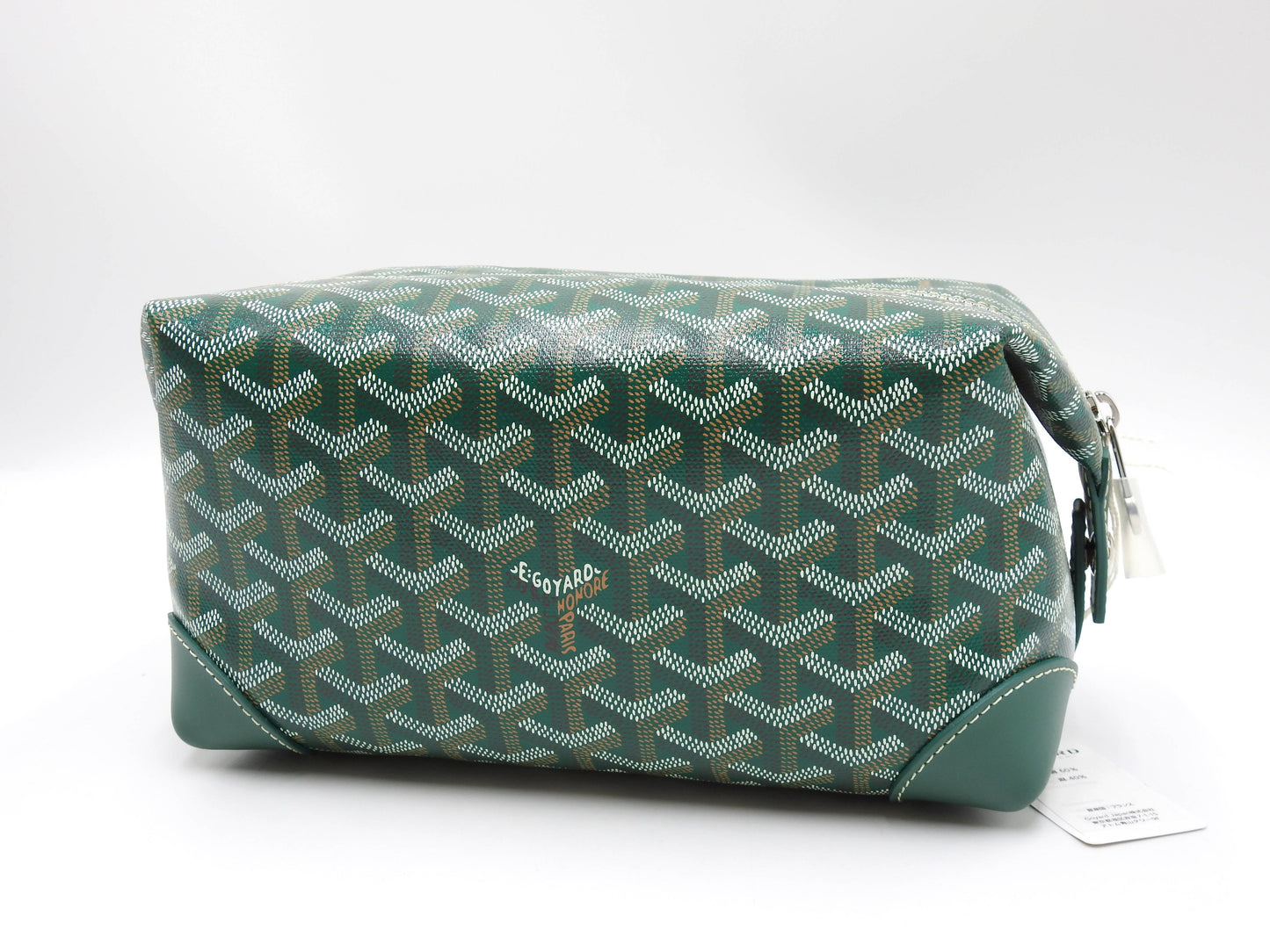 GOYARD AMA BOIENG 25 Toiletry Pouch Clutch Bag PVC Leather Green