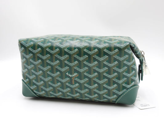 GOYARD AMA BOIENG 25 Toiletry Pouch Clutch Bag PVC Leather Green