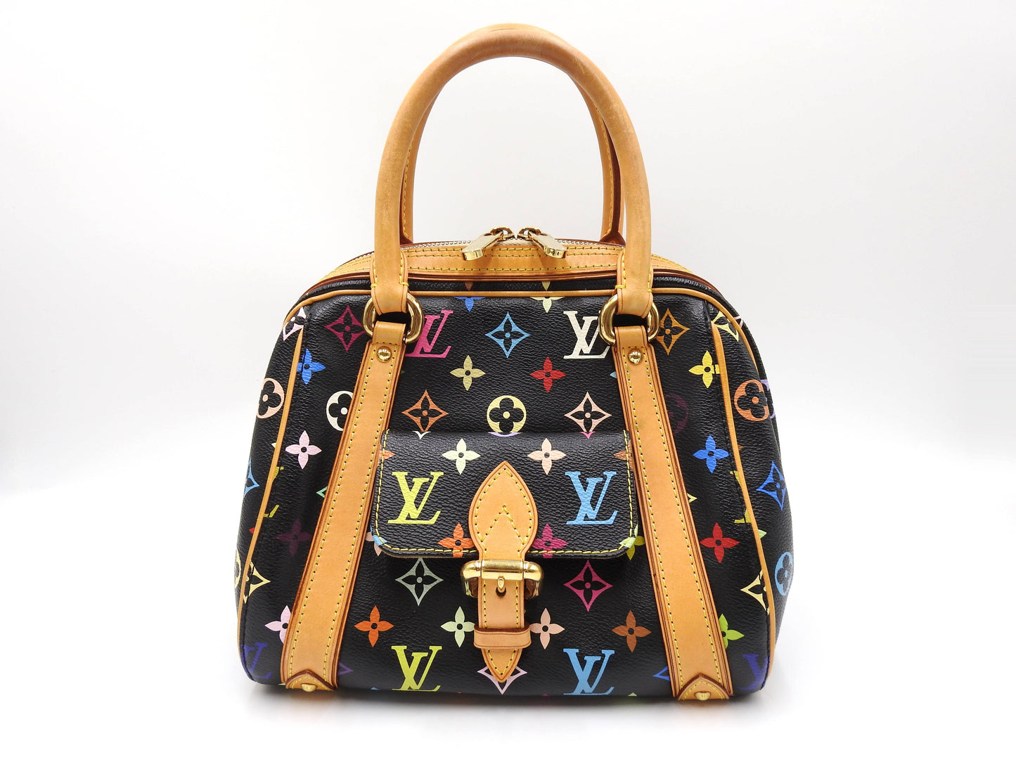 LOUIS VUITTON Priscilla Hand Bag Multicolor Noir Black M40097