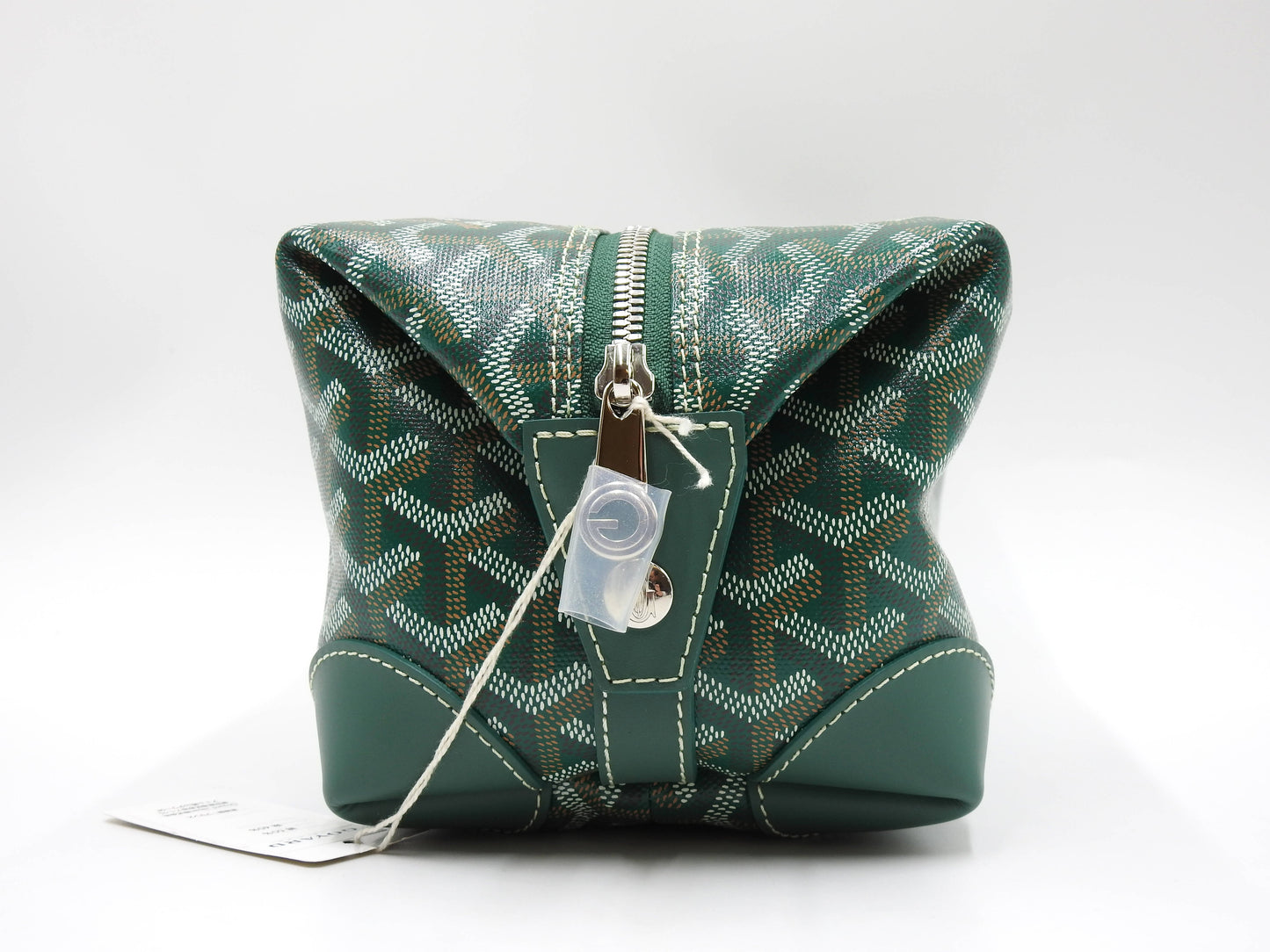 GOYARD AMA BOIENG 25 Toiletry Pouch Clutch Bag PVC Leather Green