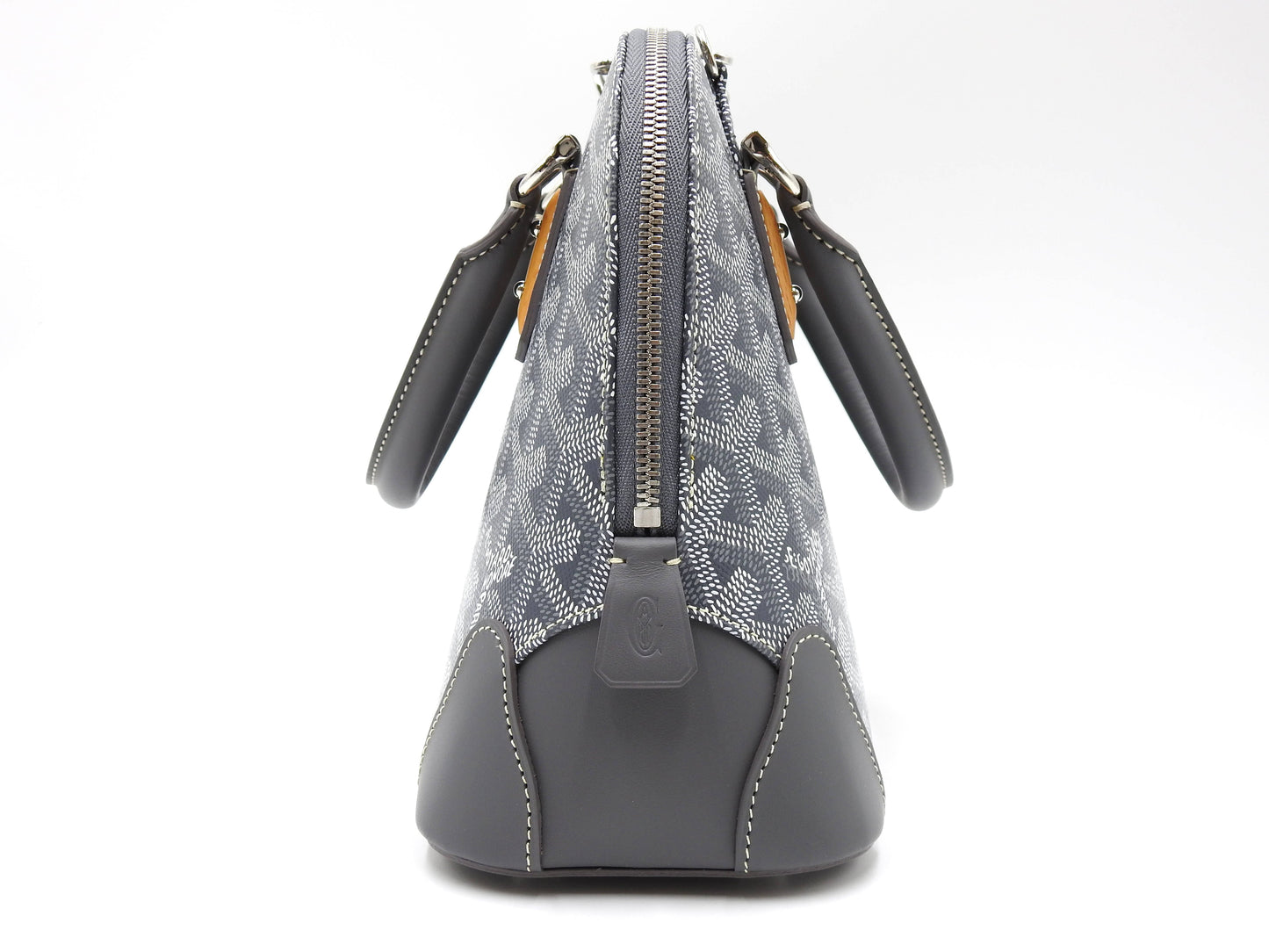 GOYARD Mini Vendome 2way Shoulder Hand Bag PVC Canvas Leather Grey