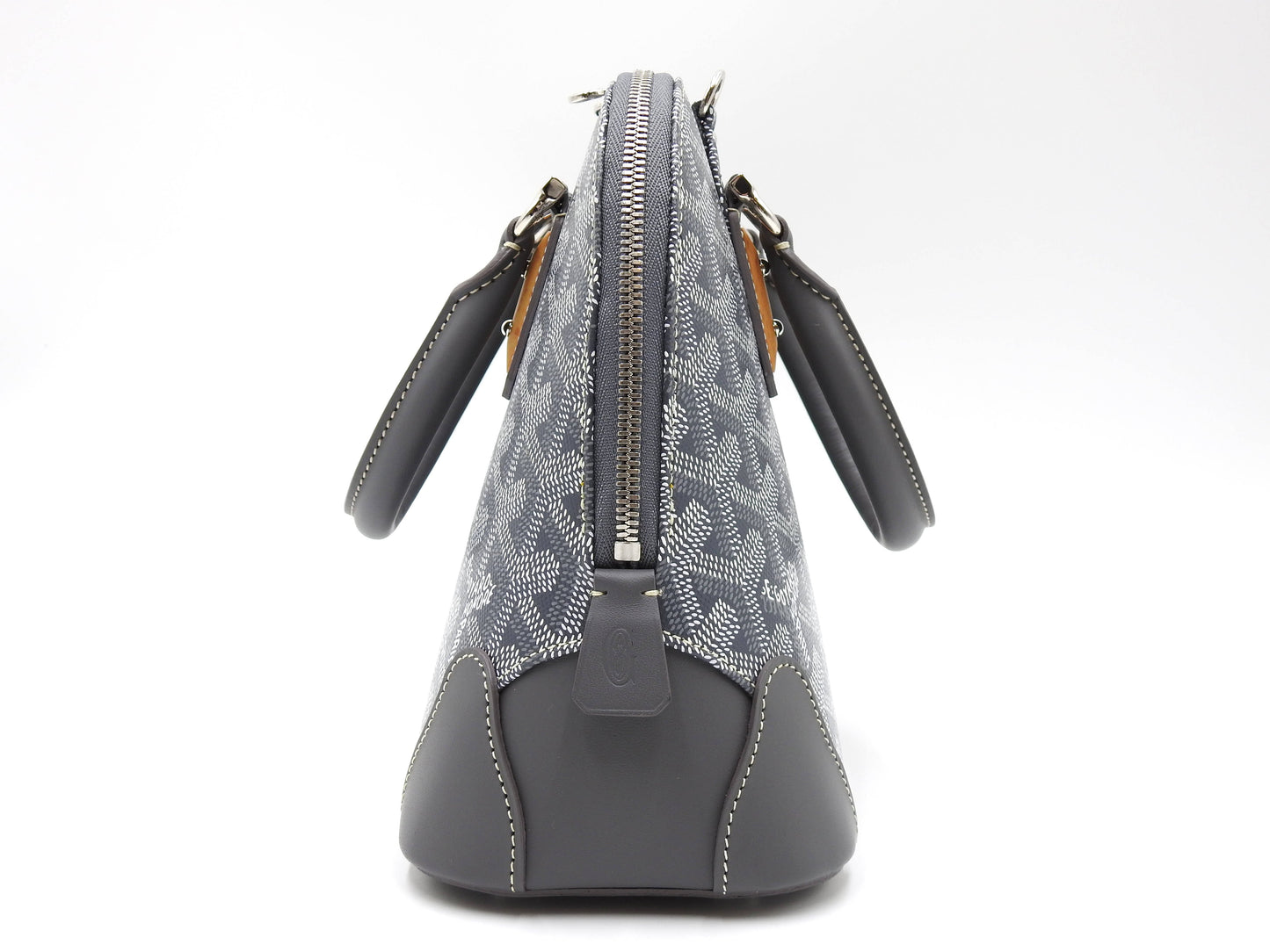 GOYARD Mini Vendome 2way Shoulder Hand Bag PVC Canvas Leather Grey