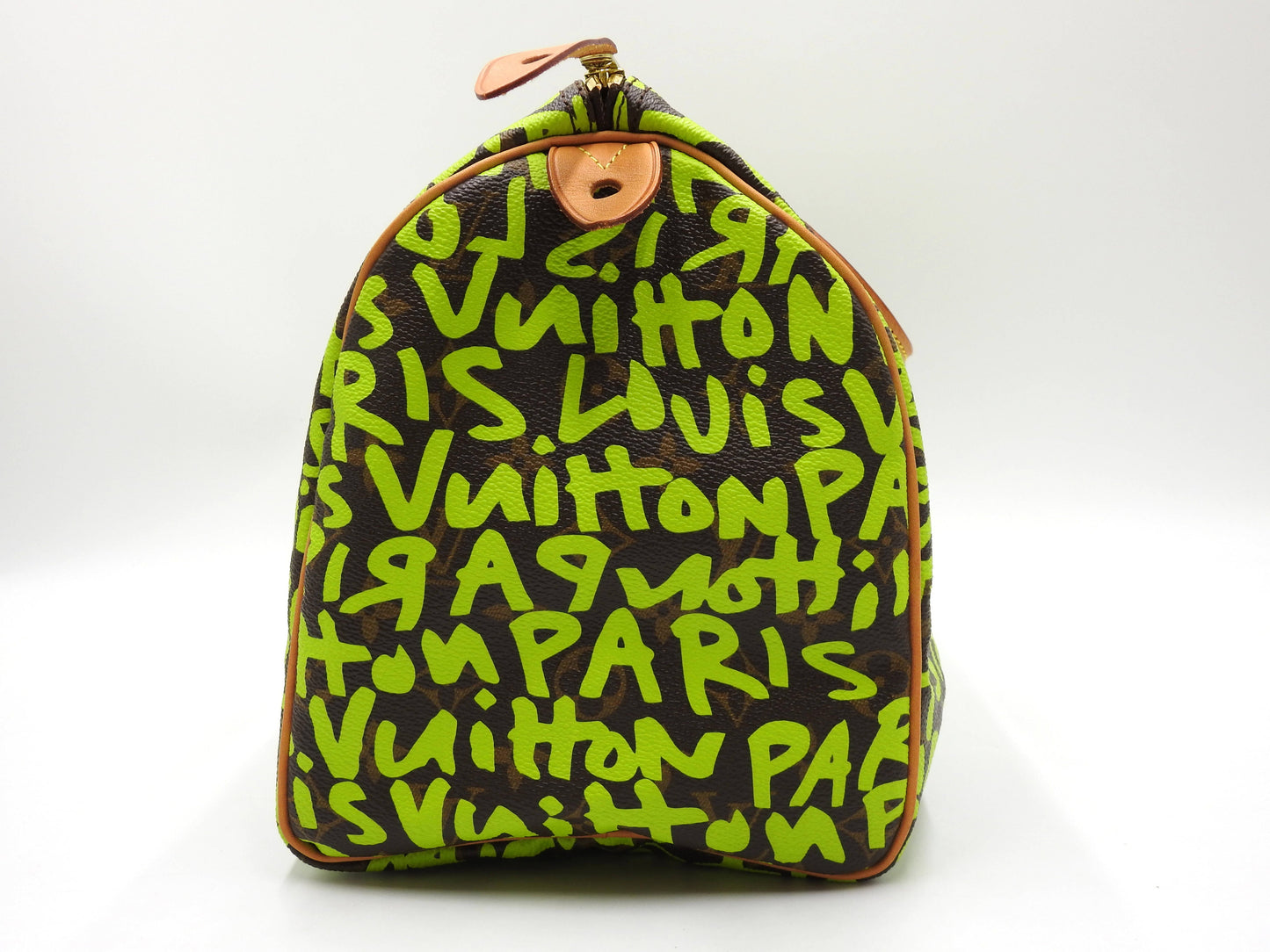 LOUIS VUITTON Monogram Graffiti Speedy 30 Boston Hand Bag Green M93706