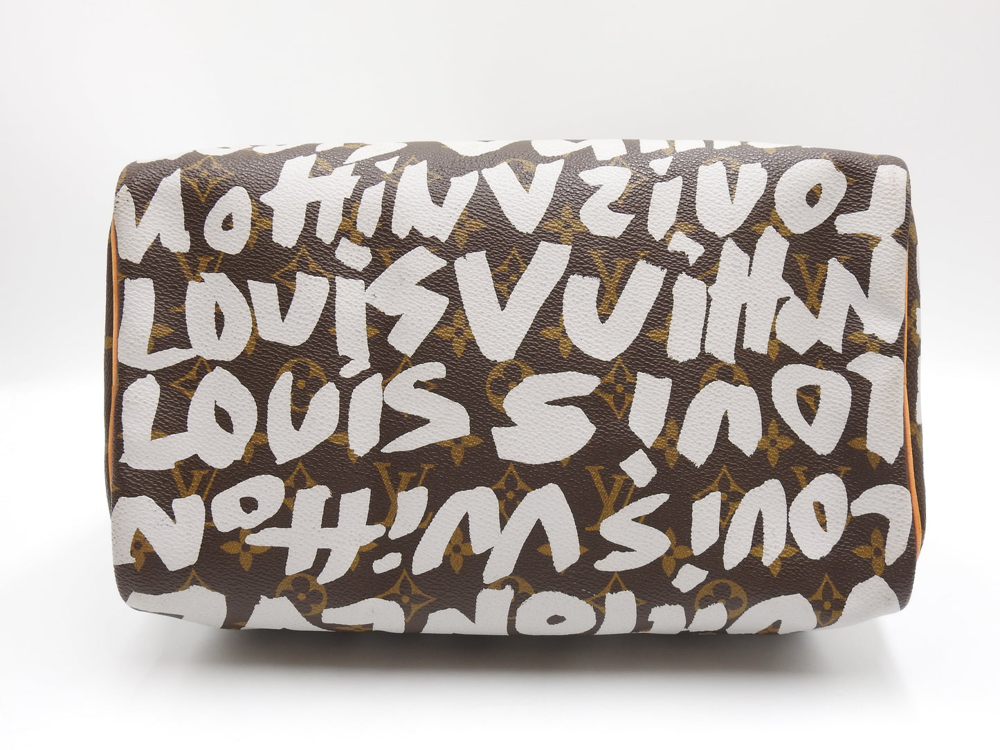 LOUIS VUITTON Monogram Graffiti Speedy 30 Hand Bag Boston Bag White M92195