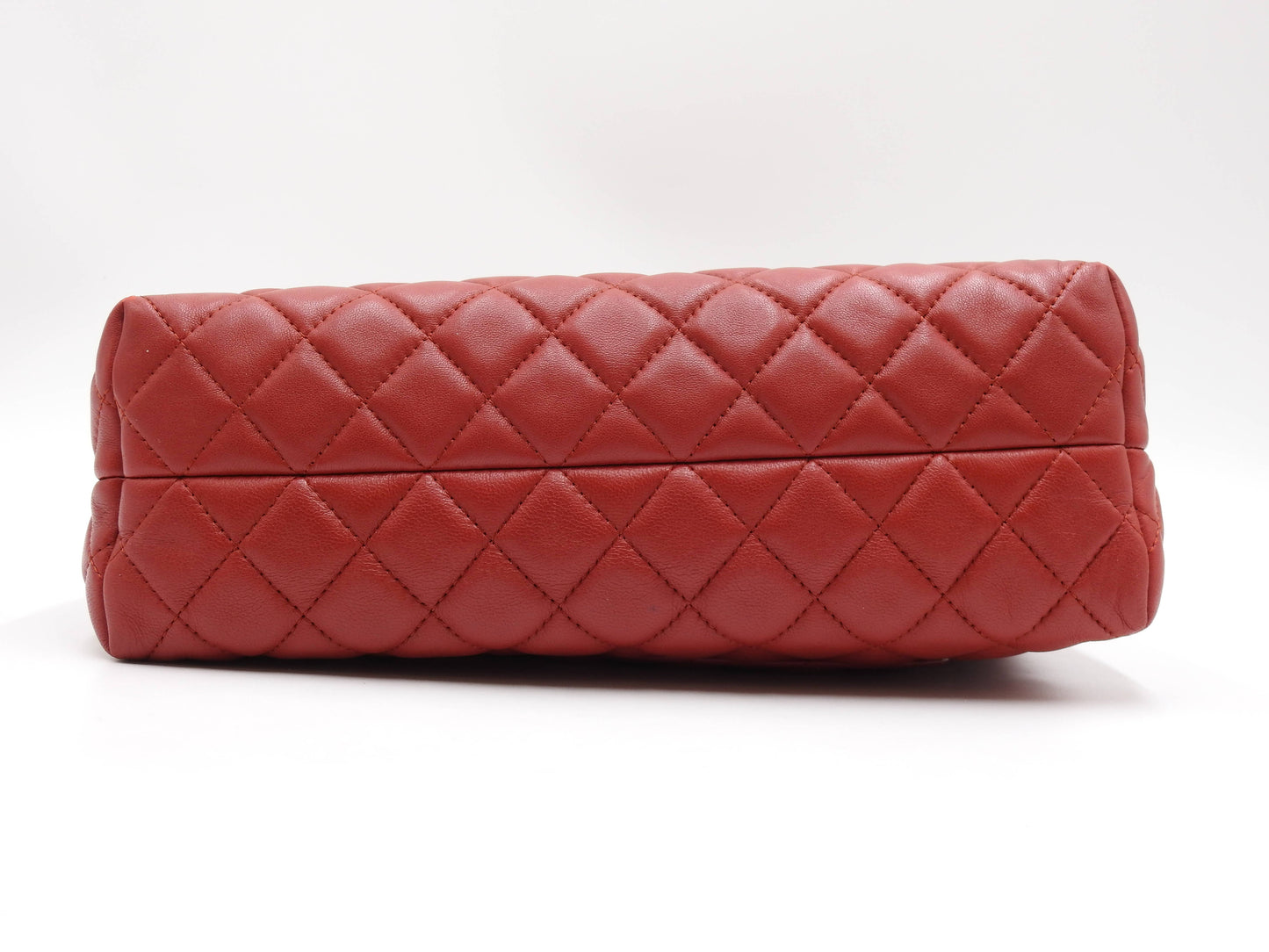 CHANEL CC Matelasse Hobo Shoulder Hand Bag Lambskin Red A69264