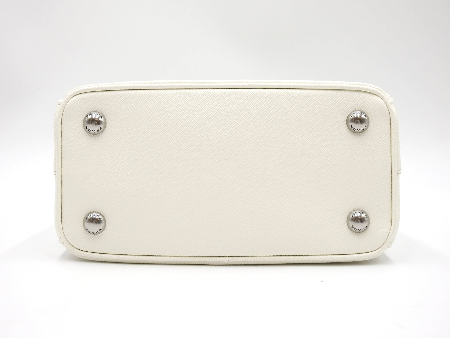 PRADA Galleria Mini Shoulder Hand Bag SAFFIANO LUX Leather White 1BA906