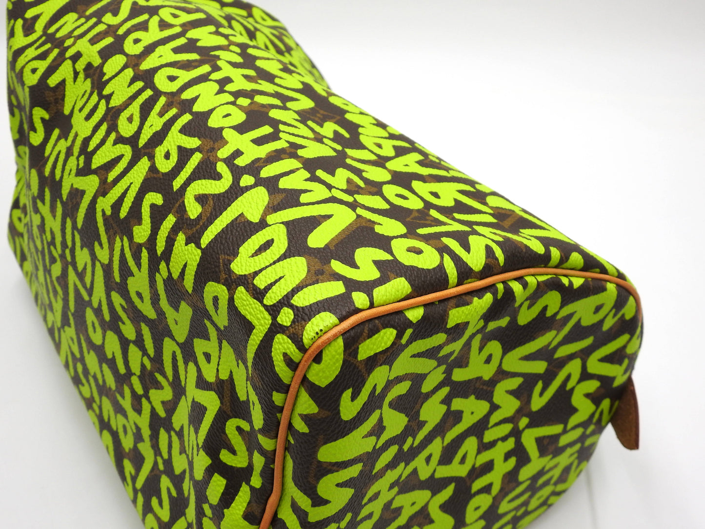 LOUIS VUITTON Monogram Graffiti Speedy 30 Boston Hand Bag Green M93706