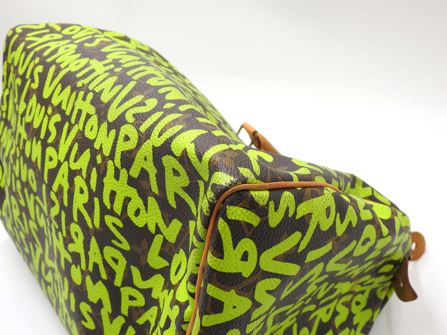 LOUIS VUITTON Monogram Graffiti Speedy 30 Boston Hand Bag Green M93706