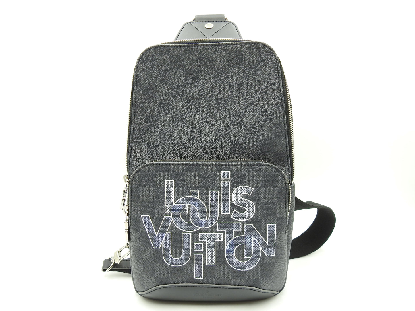 LOUIS VUITTON Damier Graphite LV Logo Avenue Sling Bag N40274